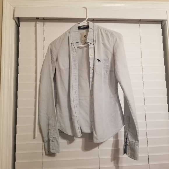 Abercrombie skyblue button up blouse - Picture 1 of 3